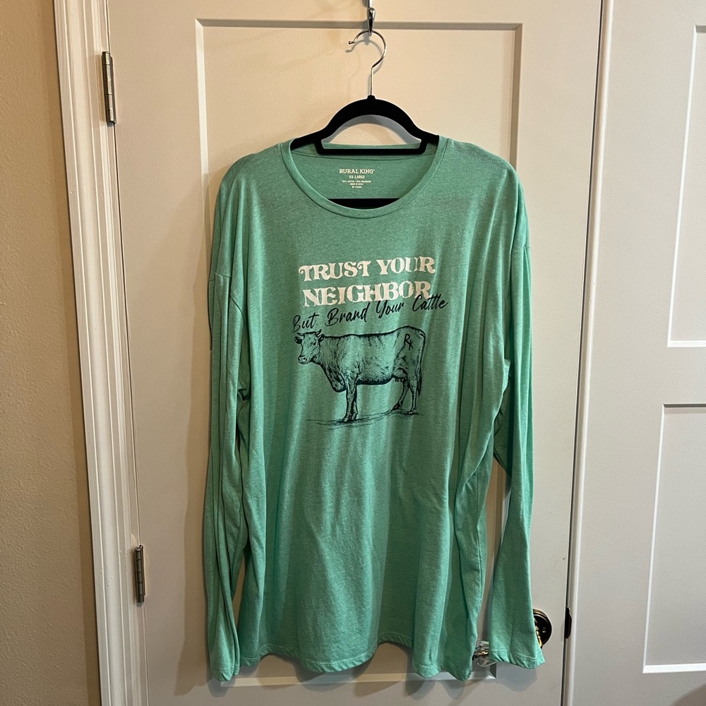 Trust your neighbor, but brand your cattle Long Sleeve Graphic Tee